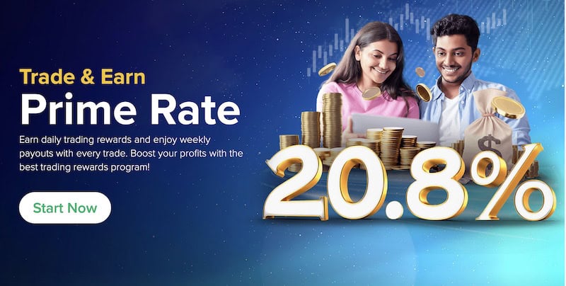 Markets4you Launches "Prime Rate" Promotion: Earn Up to 20.8% Annual Rewards